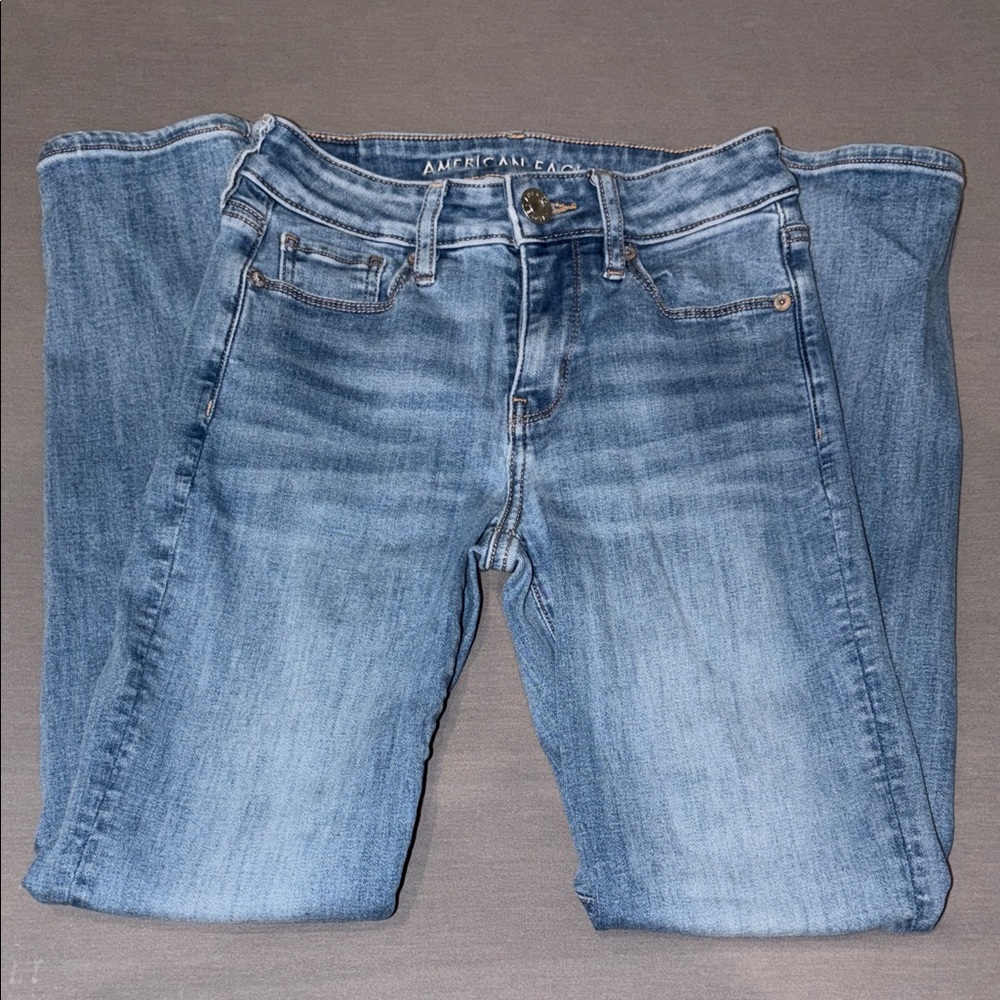 American Eagle Outfitters Women's Light Blue Skinny Jeans